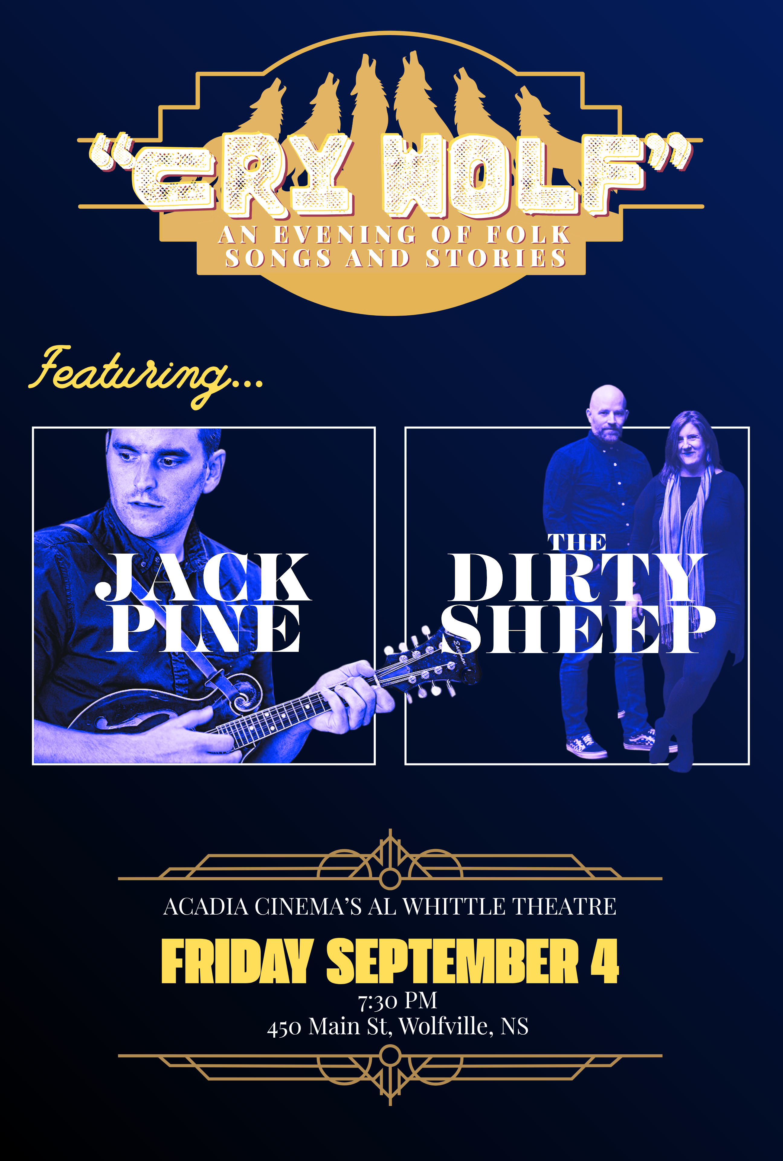 ONE  TICKET To Jack Pine + The Dirty Sheep @ Wolfville, NS