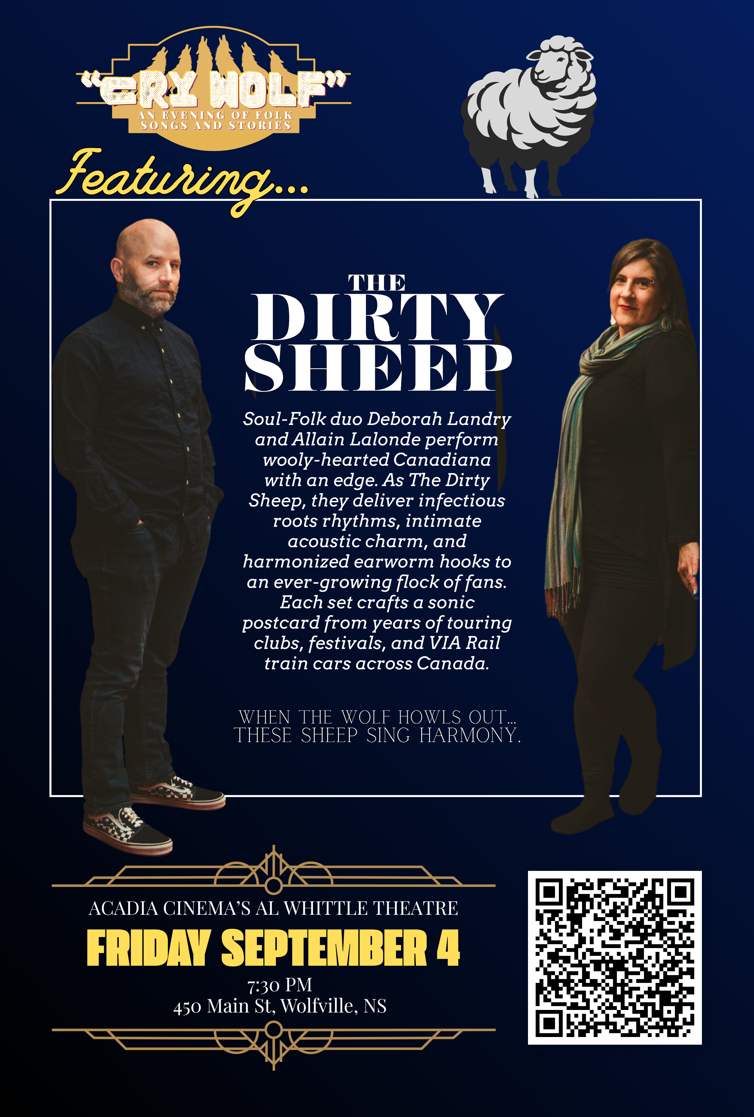 ONE  TICKET To Jack Pine + The Dirty Sheep @ Wolfville, NS